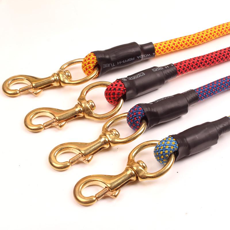 Dog Leash Pet Leash Pet Supplies, Bite-resistant Mountaineering Rope Copper Hook Dog Leash Large Dog