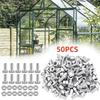 50/100Set Hohe Härte Gewächshaus Muttern Schrauben Kit Aluminium Garten Zubehör