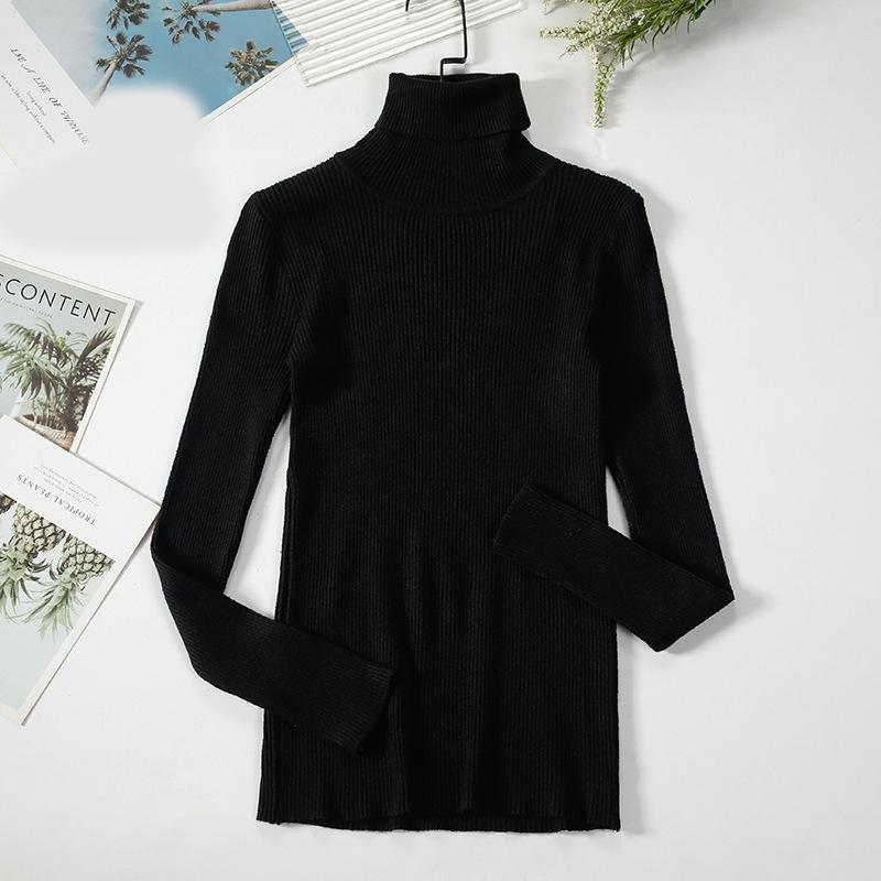 Dámské svetry s rolákem Pletené měkké svetry Kašmírové svetry Základní jednobarevné měkké svetry Dámské Podzim Zima Běžné Top