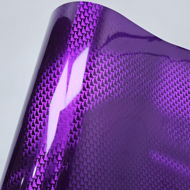 

High Glossy Purple Aircraft Pattern Plated Carbon Fiber Bon Film Car Wrap Vinyl Sticker for Car Tuning Stickers Adhesive Decal 20cm X 152cm фіолетовий