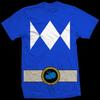 Blue Power Ranger Costume Shirt Billy Cranston Triceratops Power Rangers Unisex Cosplay Tee