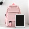 Four-Piece Backpack Set Student Schoolbag Women's Solid Color Backpack
