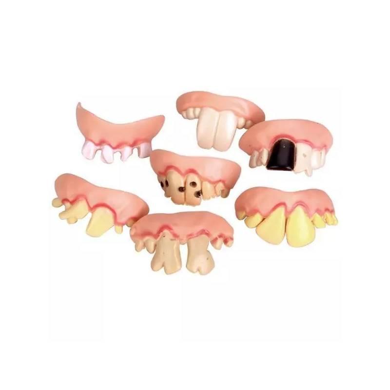 5pcs Terrible Funny Rotten Goofy Fake Teeth Creepy Dentures Party Halloween
