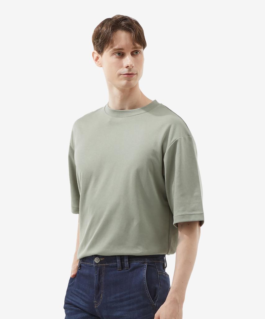 Laipeupeulipis Men'S Oversized Uv Plain Short Sleeve T-Shirt Green