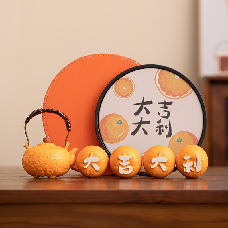 Lucky Travel Teaware Sets Tea Cup Outdoor Portable Storage Set Household Ceramic Tea Pot Gift