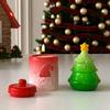 Festive Santa Design Silicone Christmas Tree Mold Crafting Resin Jewelry Box Plant Pot Storage Jar Holiday DIY Project Supplies