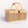 Chinese Style Bamboo Basket Vintage Picnic Basket Moon Cake Box  Dragon Boat Festival