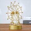 Golden Ferris Wheel Perpetual Motion Metal Ornament for Home Decor