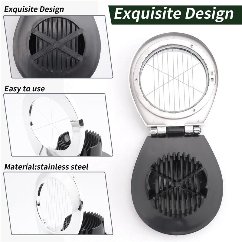 ABWR-Egg Slicer For Hard Boiled Eggs, Egg Heavy Duty Cutter Duty Slicer Kitchen Tools Garnish Slicer, 3 Slicing Styles
