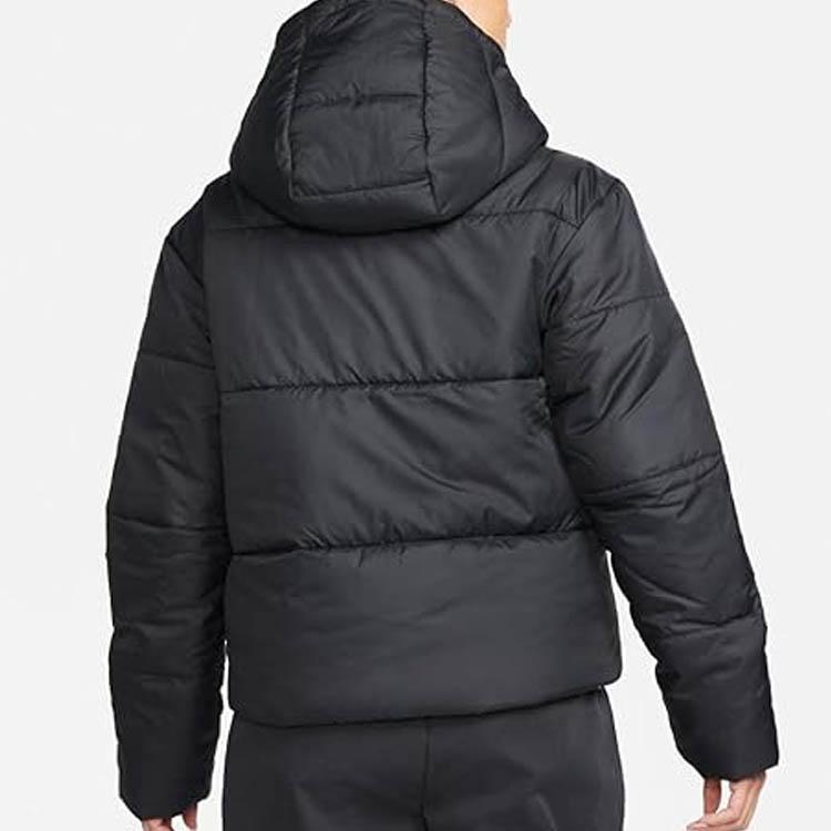Nike Sportswear Hooded Jacket Cotton Coat Winter Women Jackets Black CV8668-010