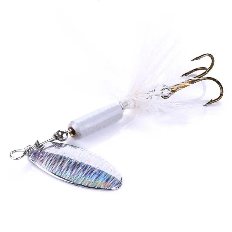 Metal VIB Lures 1PCS 3.5g Feather Sequins Wobbler Vibrations Spoon Fishing Bait Bass Artificial Hard Bait Cicada Fishing Tackle