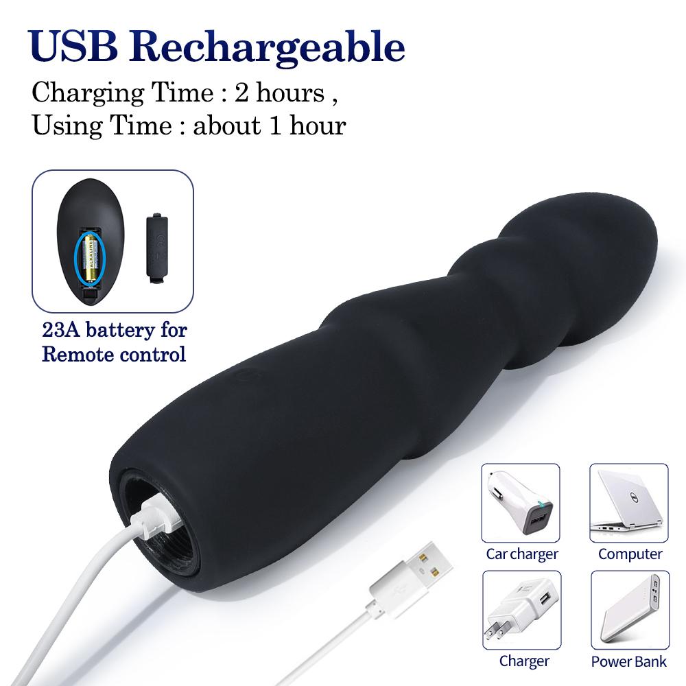 10 prędkości bezprzewodowy zdalny wibrator analny męski masażer prostaty silny Sucker Unisex stymulator punktowy odbytu wibrator penisa Sex zabawki