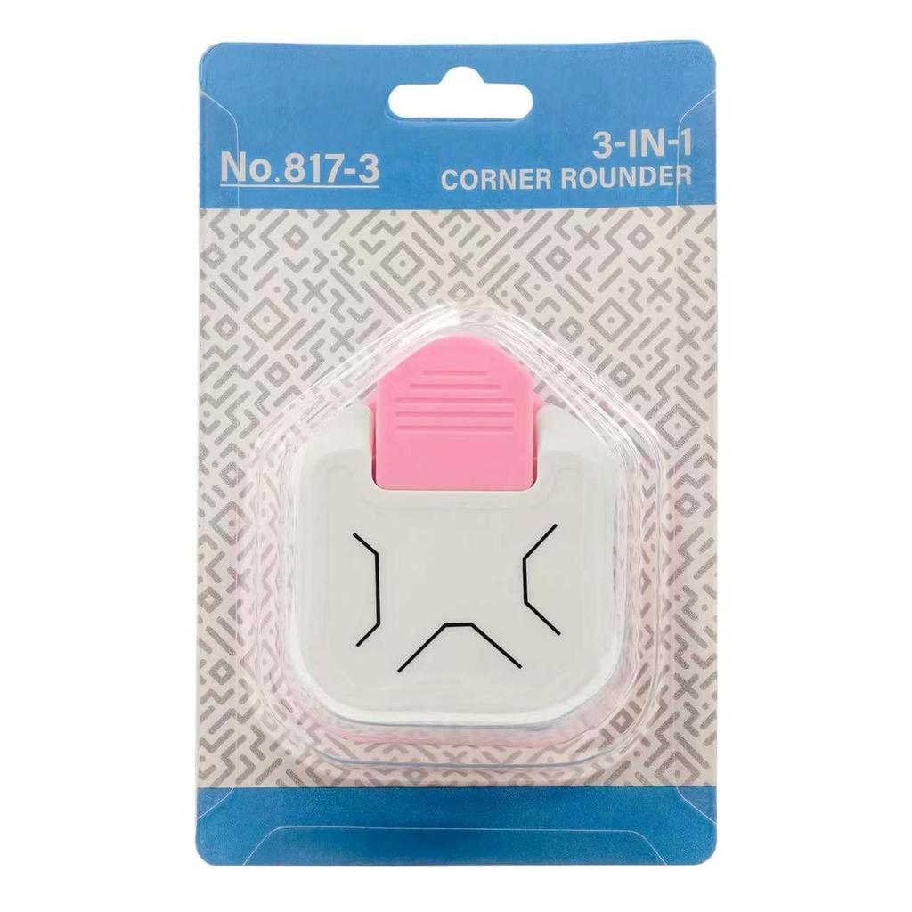 Three-in-One Multi-Angle Corner Trimmer: Flower, Flat, Round Cutter for Cards and Paper