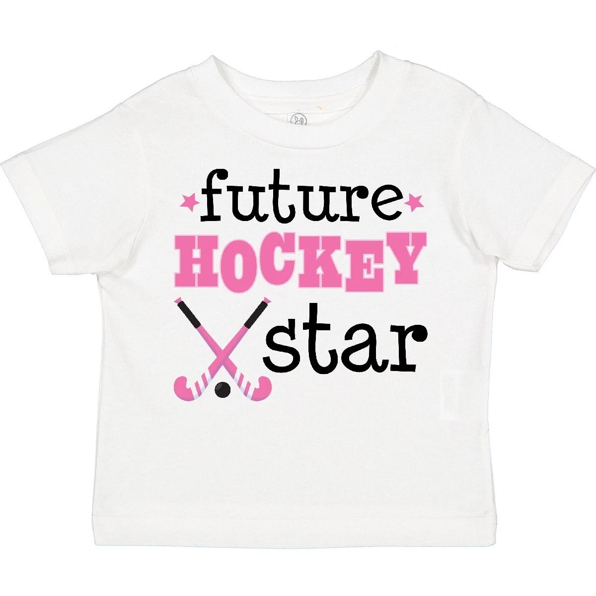 Inktastic Future Field Hockey Star Toddler T-Shirt Player Girls Sports Cute Pink 140