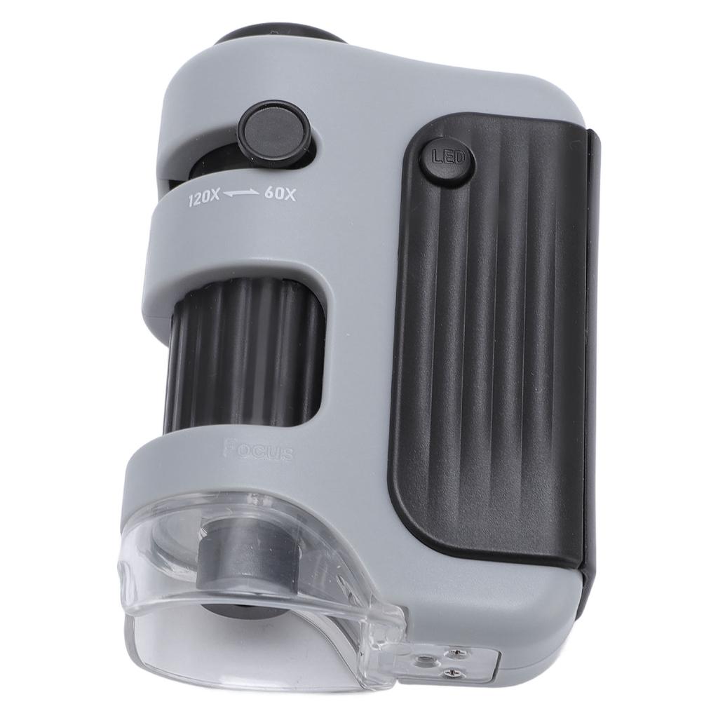 Pocket Microscope 120X with LED Light Educational Portable Handheld Microscope for Classroom Lab Students