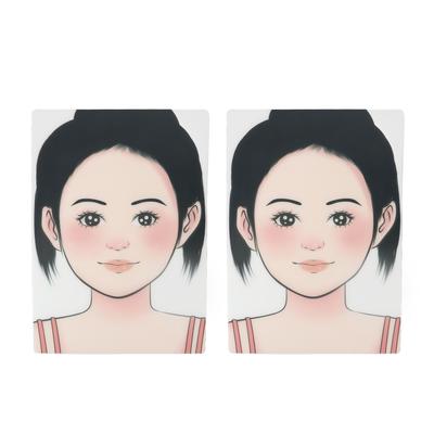 2Pcs Makeup Face Painting Practice Board Washable Reusable Face Painting Exercise Board for Stage Home
