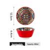 Bohemian Retro 5" Ceramic Rice Bowl with High Foot - Single Color Household Bowl