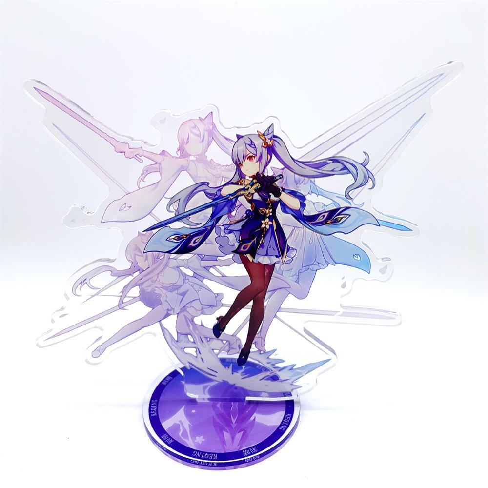 Anime Figure Genshin Impact Furina Arlecchino Xiao Yae Miko Yelan Acrylic Stand Model Board Desk Decor Standing Sign Fans Present