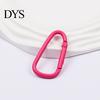 Colorful Keychain Accessory 2Pcs Carabiner Spring Buckle Lightweight Alloy Clip Easy One-Handed Durable Metal D-Shaped Hook Outdoor Travel Bag Pendant