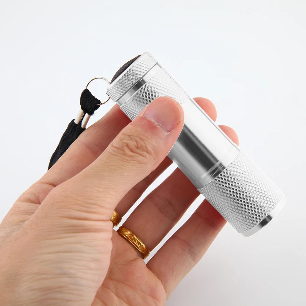 Portable Flashlight Purple Light Anti-Skid 395nm Backlight Ultraviolet Torch Detector Fluorescent Lamps Supplies