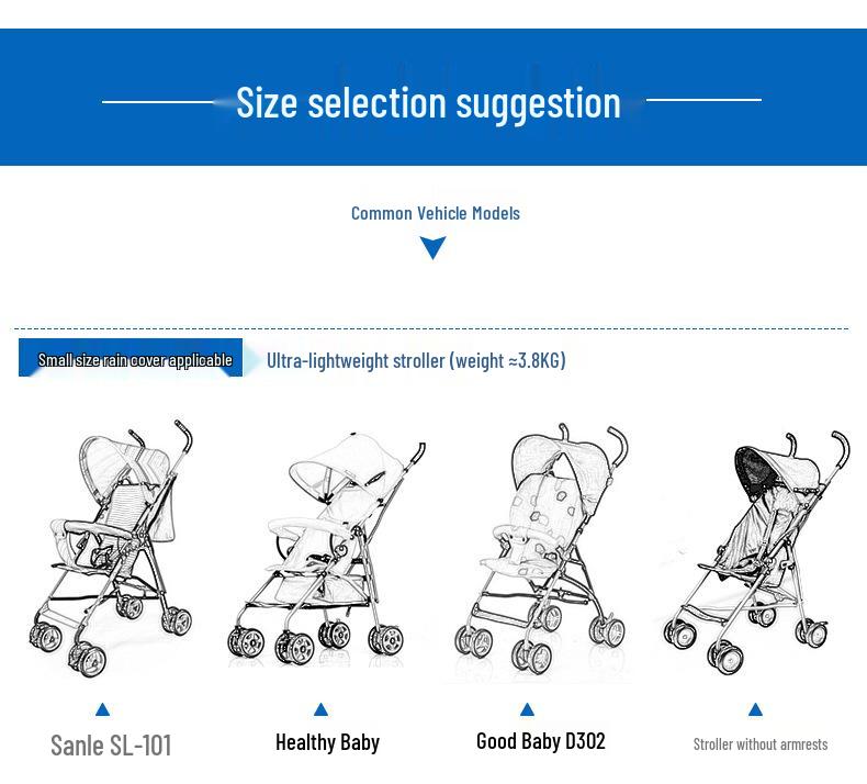 Universal Windproof Stroller Canopy: Baby Rain and Sun Shield Cover