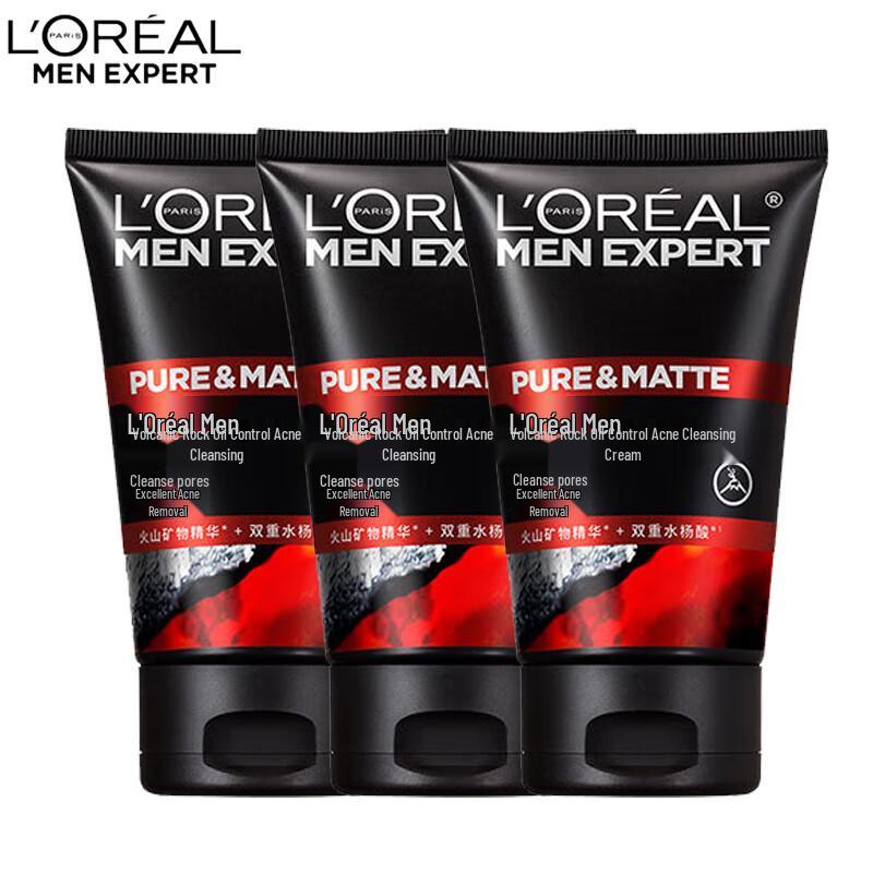 L'Oreal Men's Volcanic Rock Oil Control & Anti-Acne Facial Cleanser