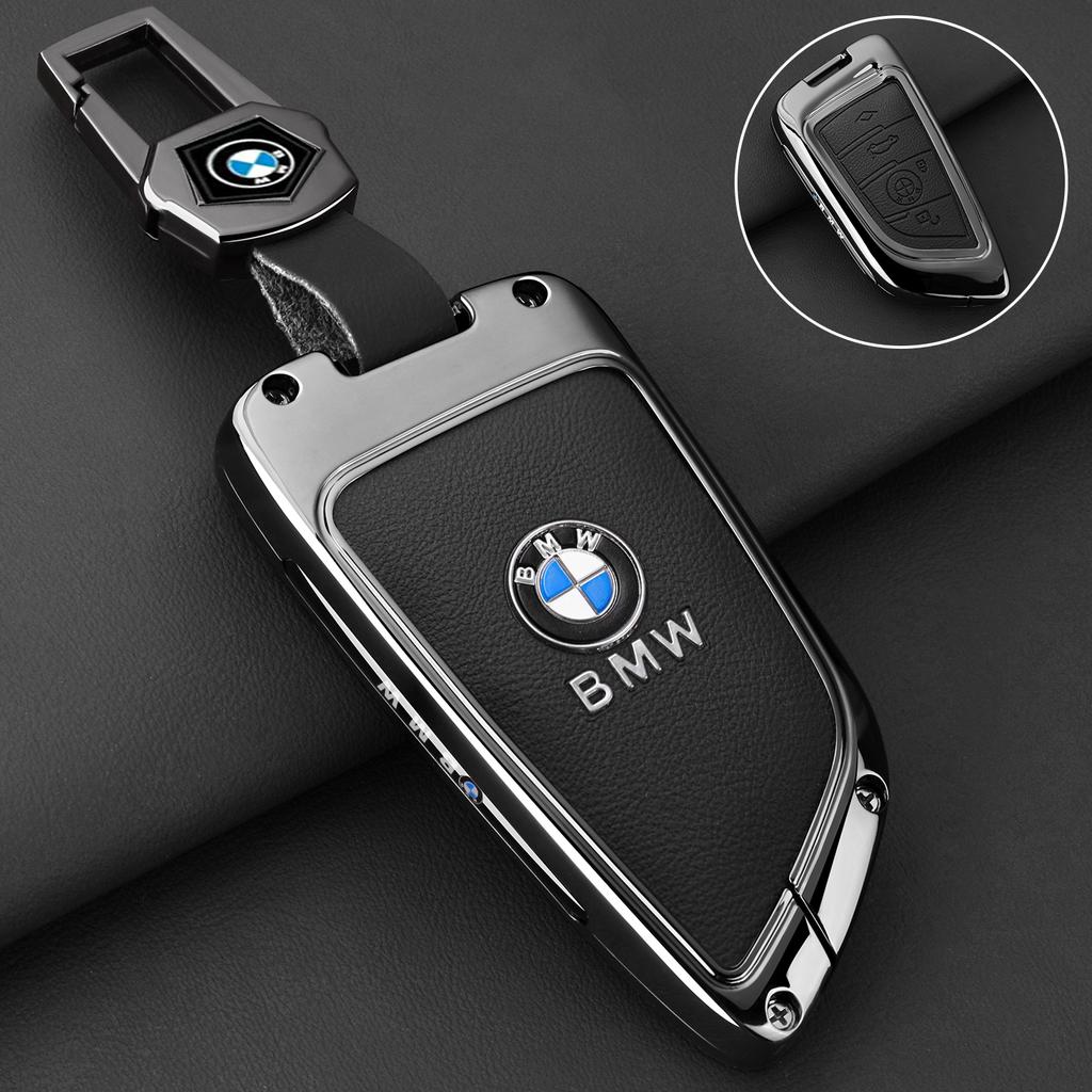 SYSA3 Premium Leather Key Case Shell Buckle Special Car Key Cover For BMW X1 X3 X5 X6 X7 1 3 5 6 7 Series G20 G30 G11 F15 F16 G01 G02