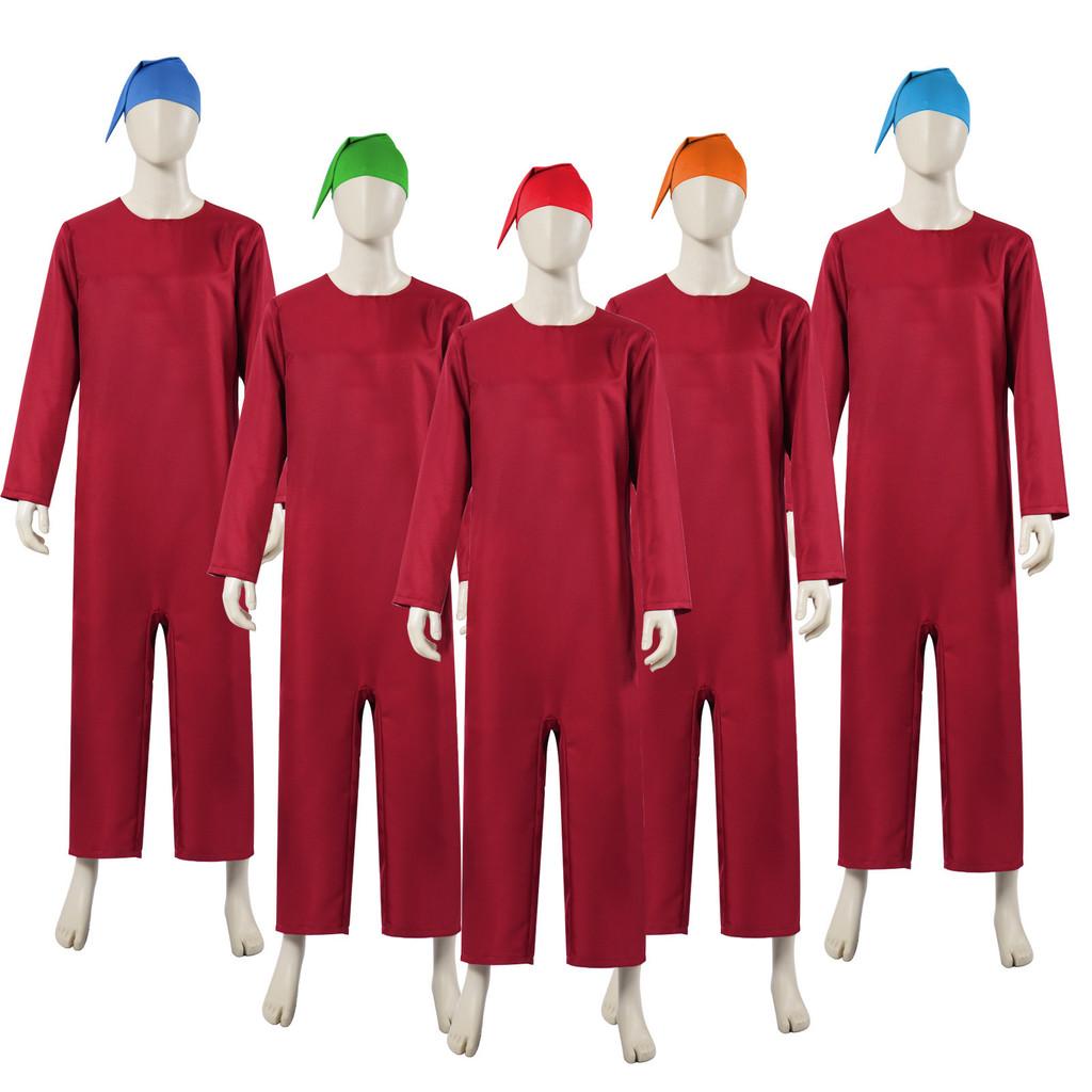 Snow Dwarves White Red Set Live Stage Performance Costume Cosplay Costume Film