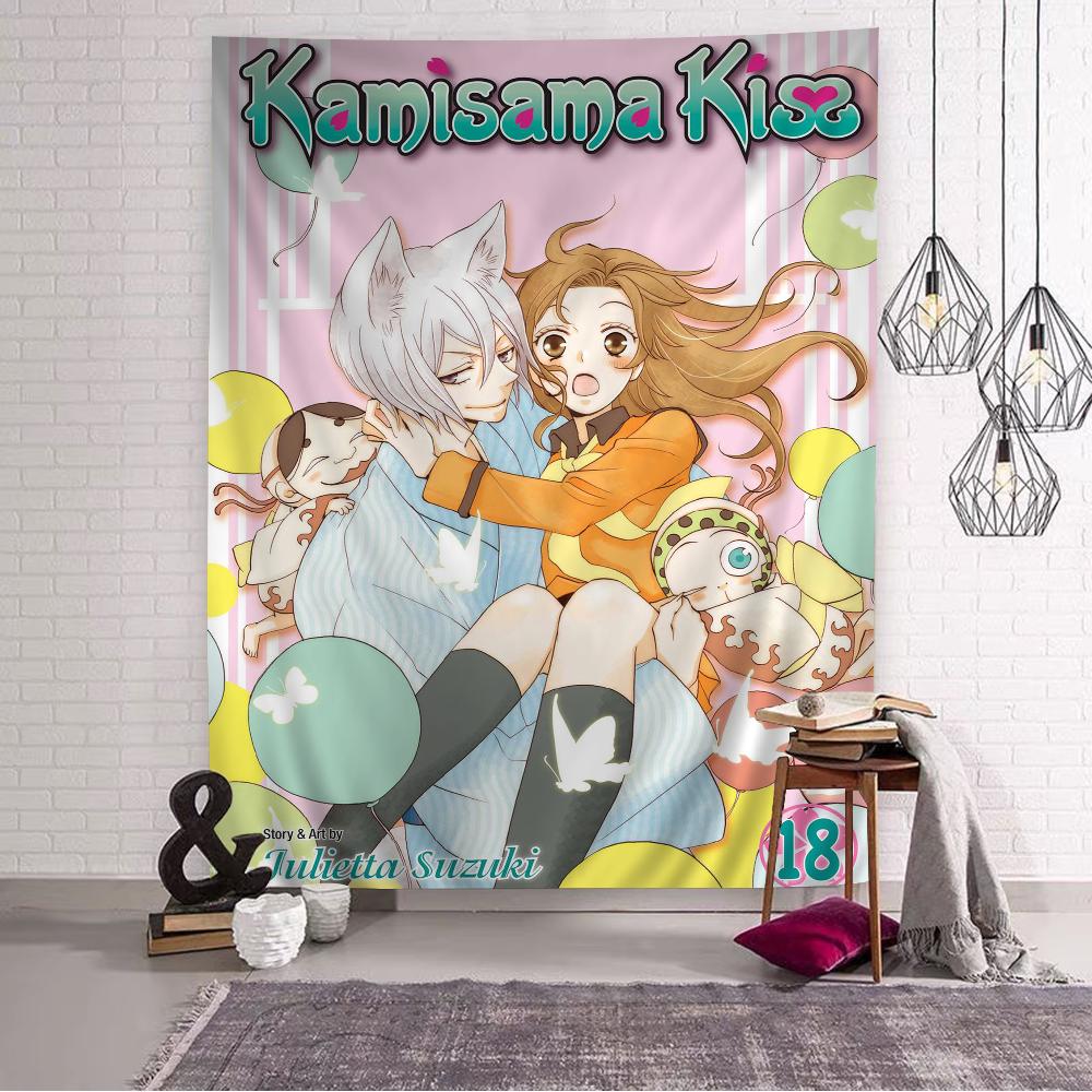 Kamisama Kiss Wall Tapestry Hanging Tarot Hippie Wall Rugs Dorm Wall Hanging Sheets