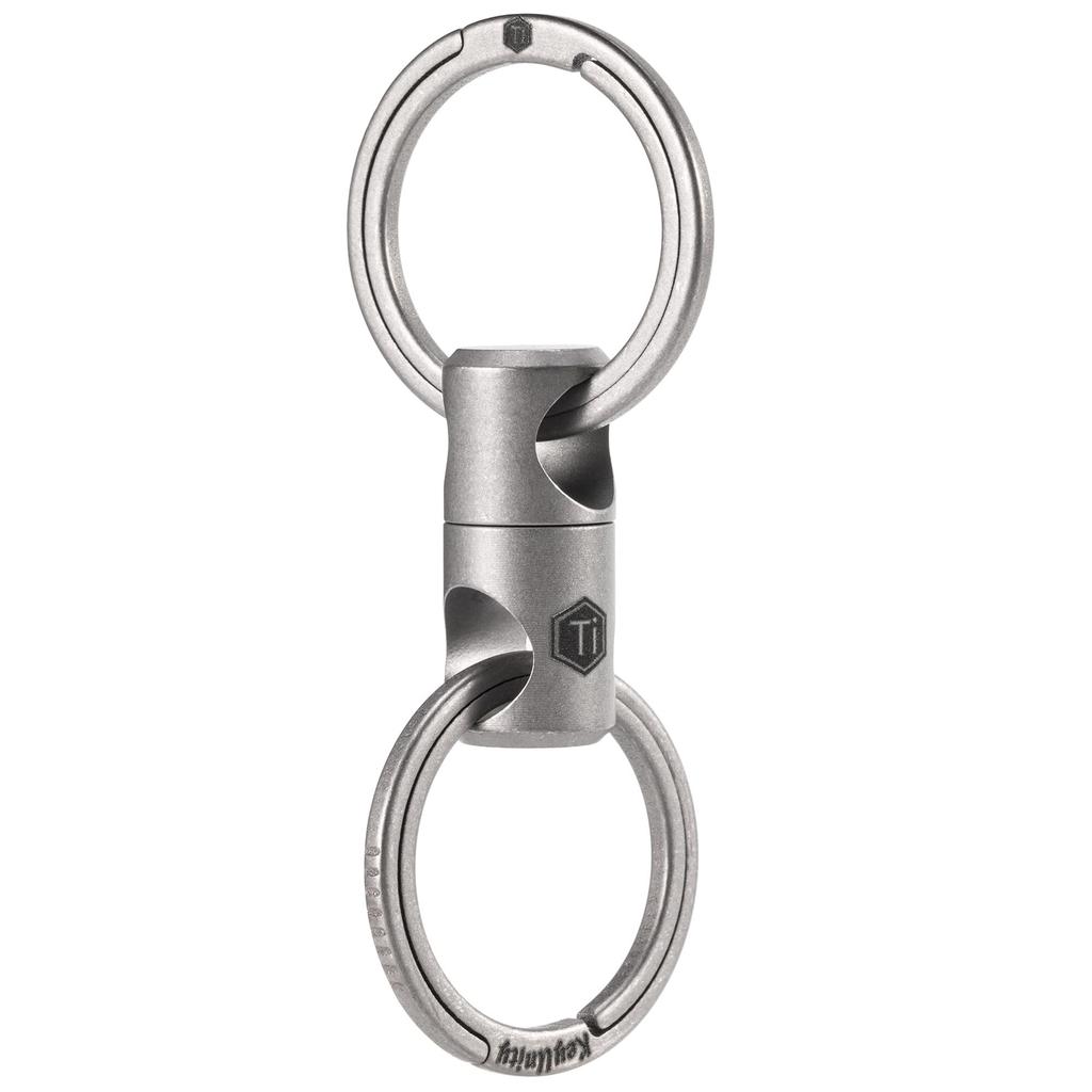 KeyUnity KA15 Titanium Key Ring, Connector, 360 Degree Rotation, Titanium Car Key Holder, Men's