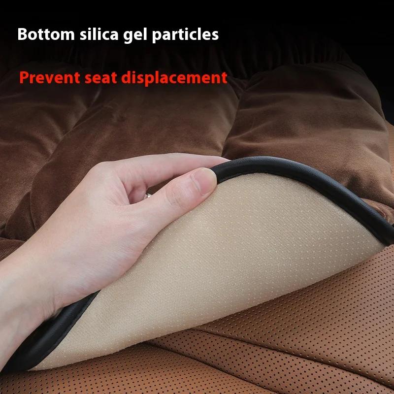 Universal Anti Slip Seat Cushion, Thickened and Warm, Winter Car Short Plush Car Seat Cushion Car Interior Accessories Cushion