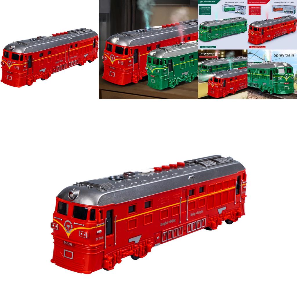 Inertia Spray Train Led Light Sound Toy For Boys Night Market Play