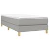 Maison Exclusive - Sommier à lattes de lit avec matelas Gris clair 90x200 cm Tissu