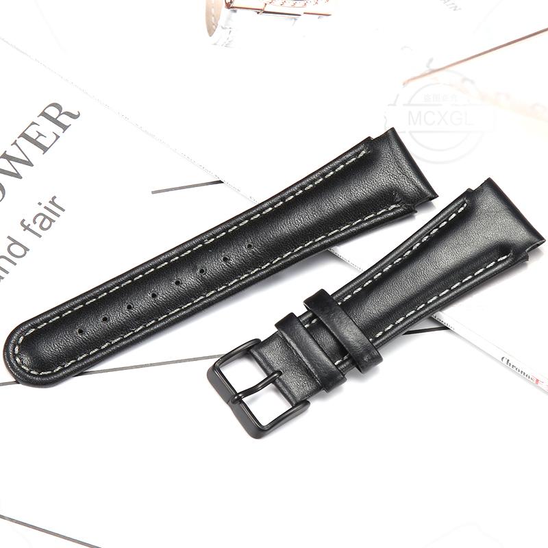 22mm Skórzany Pasek do Zegarka Pasuje do Suunto X-Lander Military Watch Opaska na Nadgarstek Męska xlander Czarne Akcesoria do Zegarka