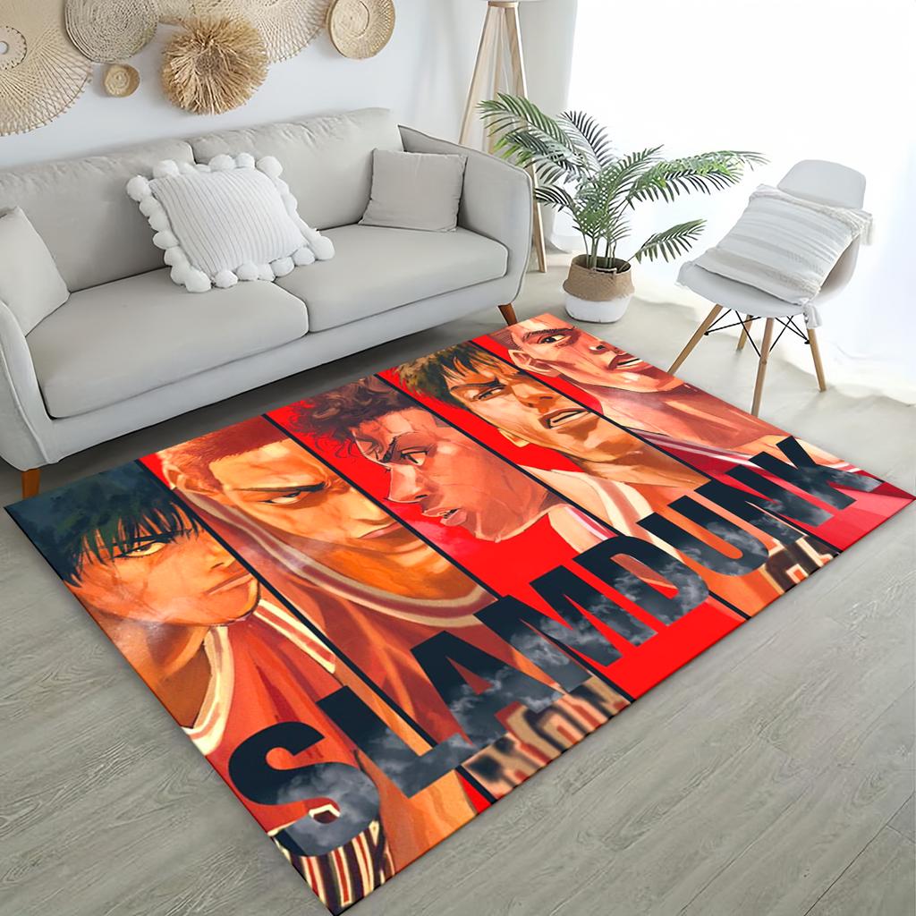SHOHOKU 27 Style New SLAM DUNK Cartoon Basketball Anime Carpet Rug for Living Room Bedroom Home Sofa,Kid Play Non-slip Floor Mat
