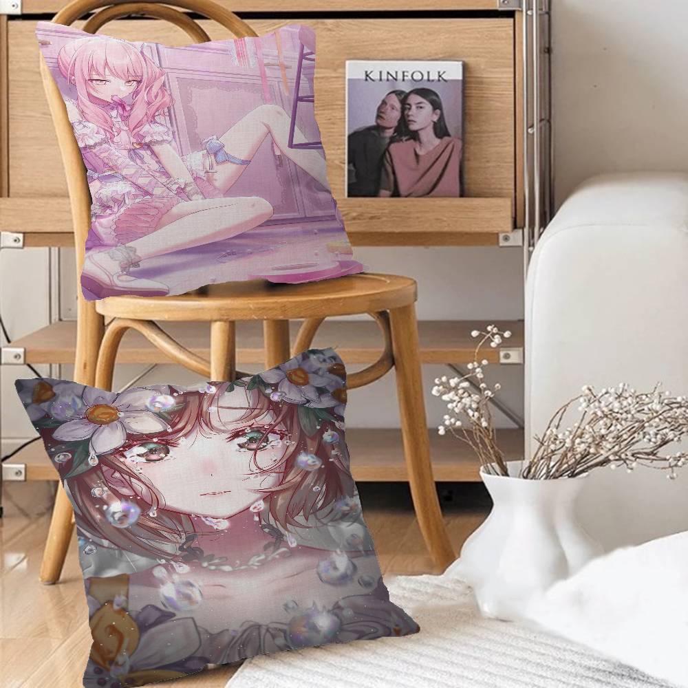 Anime Project-Sekai Pillowcase Toon Gift Cushion Cover Bedroom Home Sofa Chair Seat Decor Pillow Case