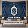 Benutzerdefinierte Namens-Text-Wandteppich Club Brügge FC Personalisierter Polyester-Wandteppich für Schlafzimmer und Zimmer