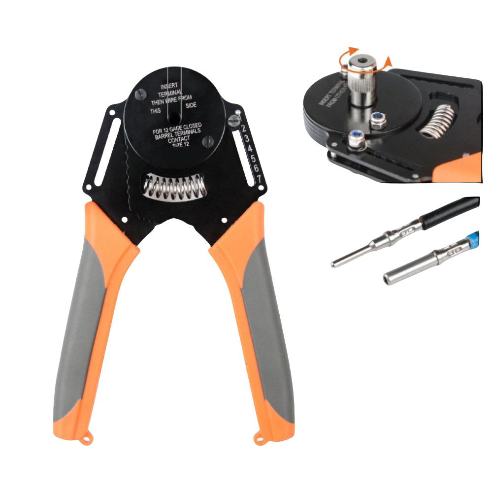 1PCS 4-Way Ratcheting Crimper Pliers For Deutsch Closed-Barrel Terminals IWD-12 In Motorcycles Trucks Heavy-duty Vehicles