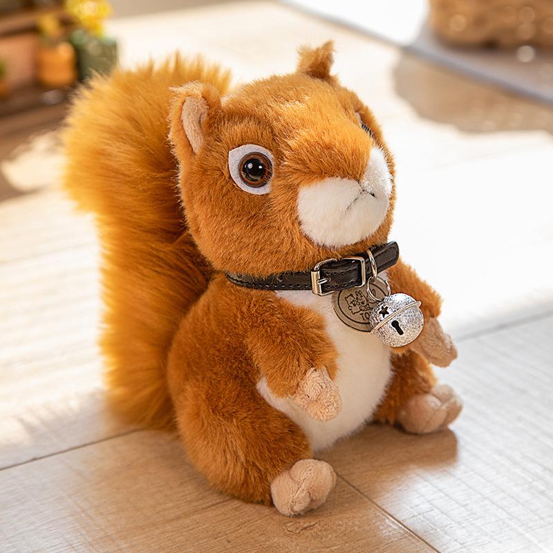 Cartoon Standing Little Squirrel Plush Toy Doll Cute Cloak Squirrel Rag Doll Gift
