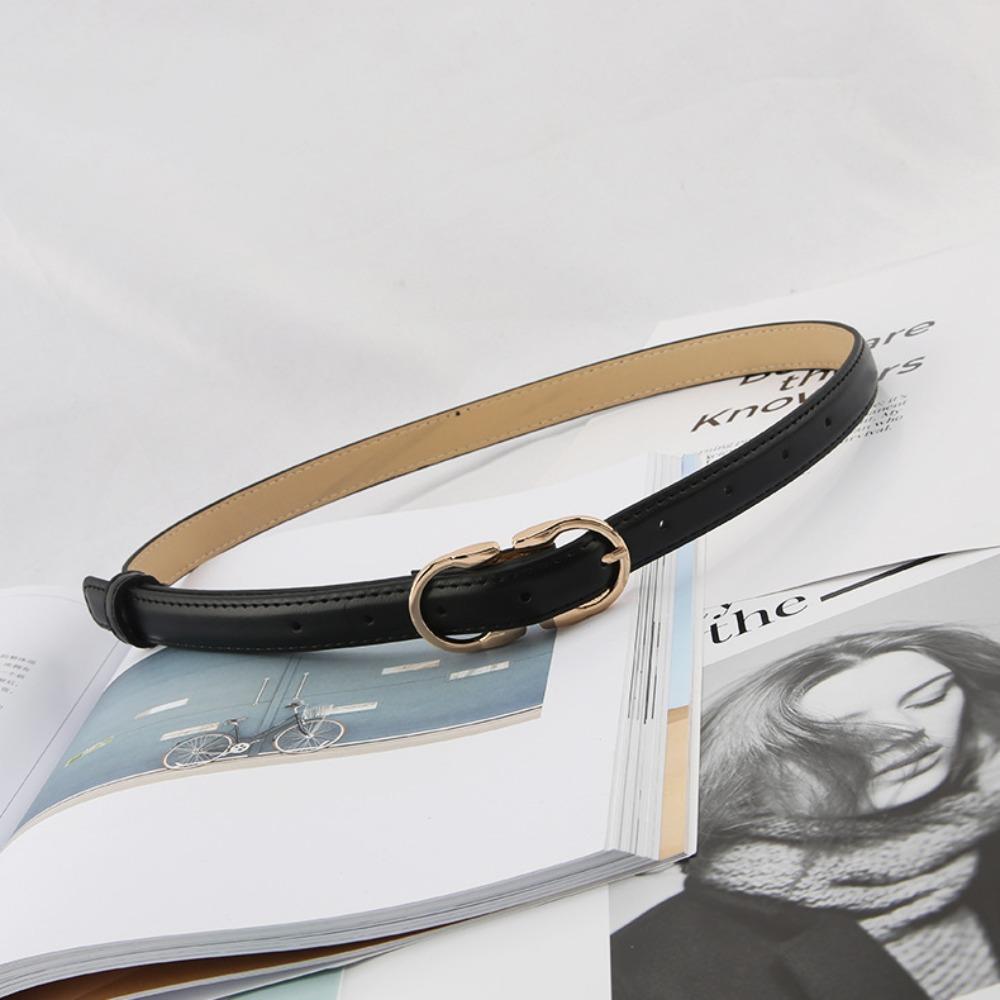 

PU Leather Pin Buckle Belts Asymmetric Women Solid Waistband Casual Jeans Belt