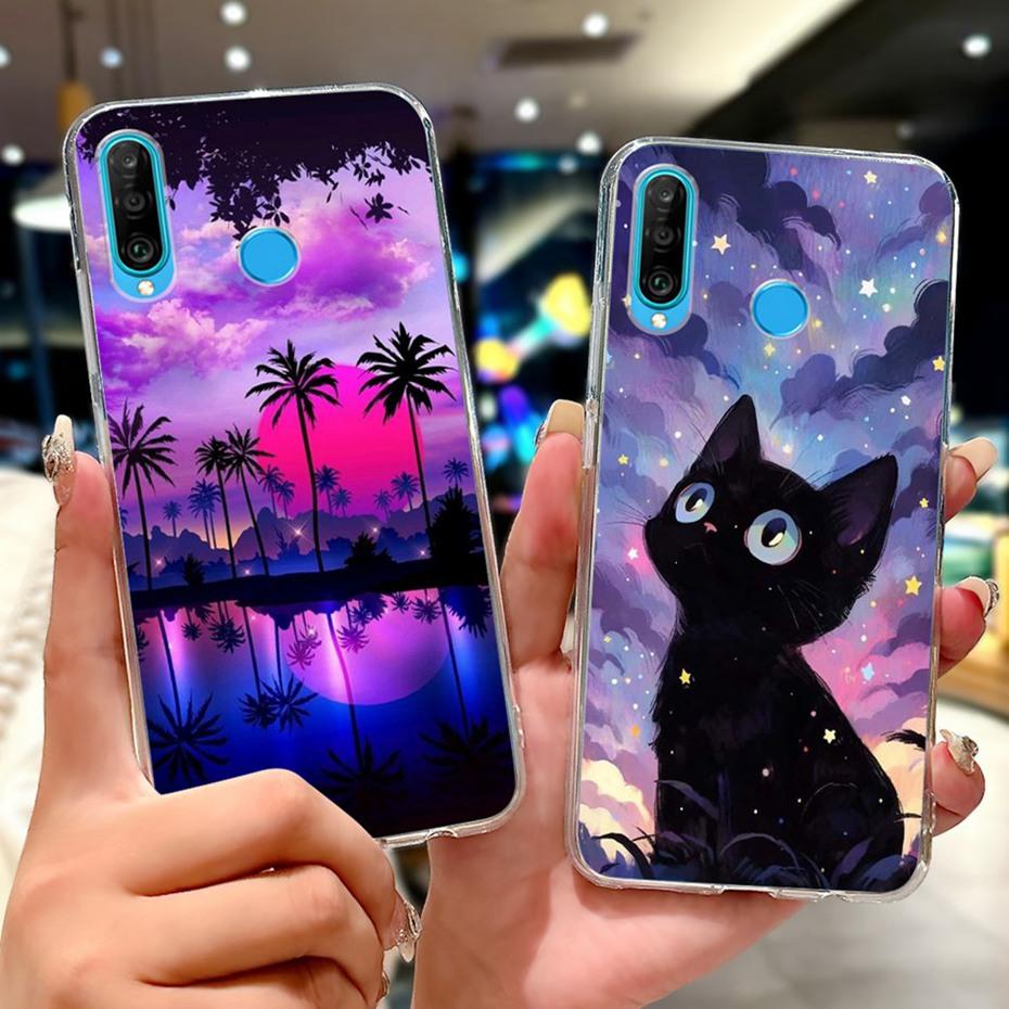 Cute Cartoon Case For Huawei P30 Lite P30 Pro Soft Silicone TPU Back Cover For Huawei P30lite P 30 P30Pro Phone Cases