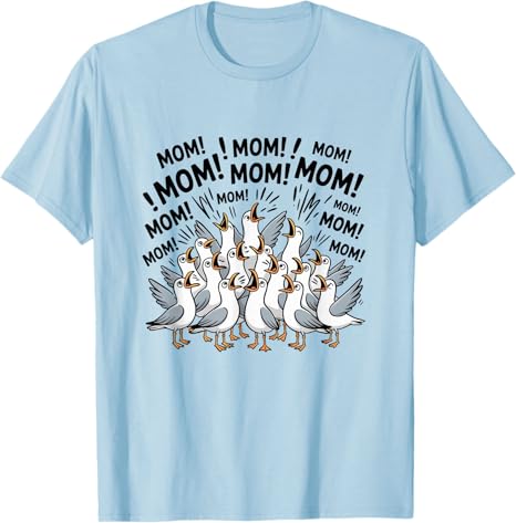 2026 New Fashion Mothers Day Novelty TShirt Gift Funny Bird Mom Seagull Funny Mama Seagulls Ocean Graphic Aesthetic Clothes