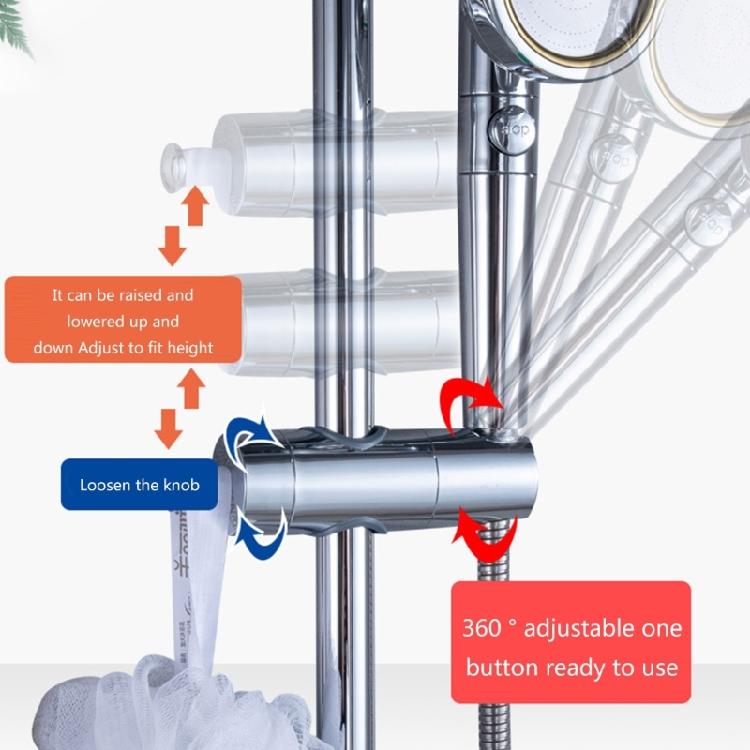 Not Drill Handheld Shower Head Brackets Adjustable Shower Rod Holder Universal Shower Head Holder Rotatable Brackets