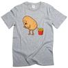 Men's Funny Fried Potato T-Shirt Mens Womens Tees Top How To Make Potato Fries Foodie Humorous Tee