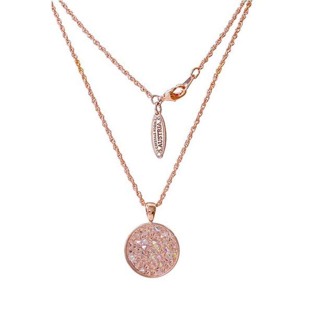 Nsg4001 Austrian Genuine Crystal Rose Gold Long Necklace