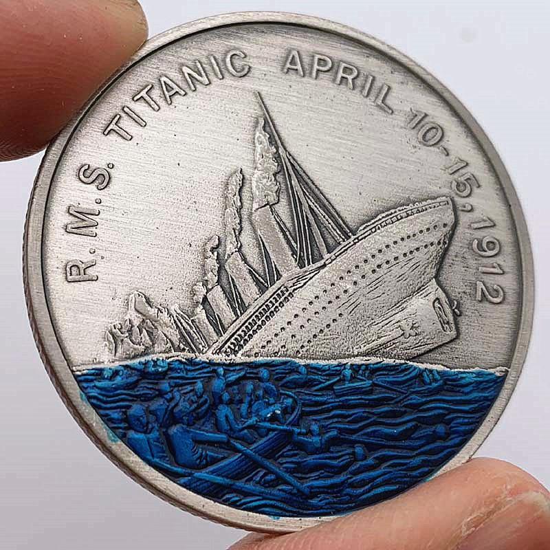 1912 British Titanic, Nickel Silver, Commemorative Coin, Dreamship, Sinking Coin, Love Medal