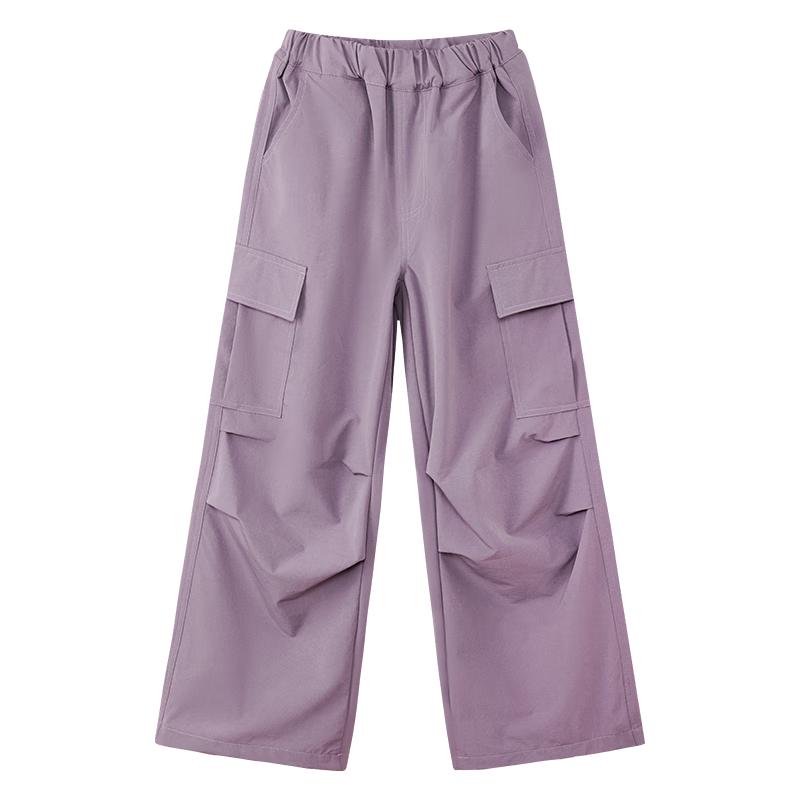 ZUOXI Girls' 2025/2026 Collection Outdoor Cargo Parachute Pants