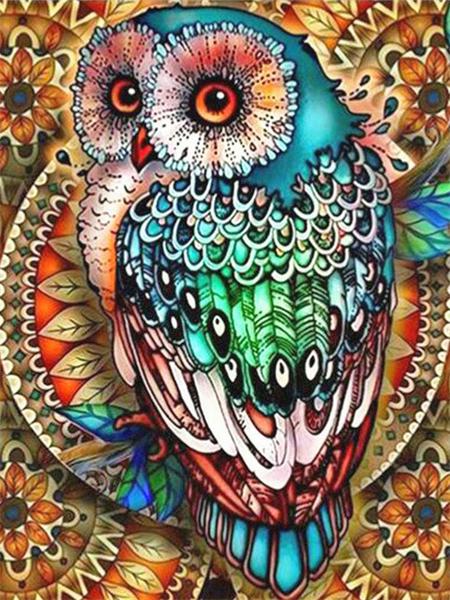 5d Diamond Painting New Owl Cartoon Full Square/round Embroidery Colorful Bird Animal Mosaic Home Decor