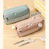 Pencil Case Large Capacity Pencil Pouch 3 Layers Zipper Pen Bag Office Stationery Organizer Simple Sturdy Transparent Pencil Bag