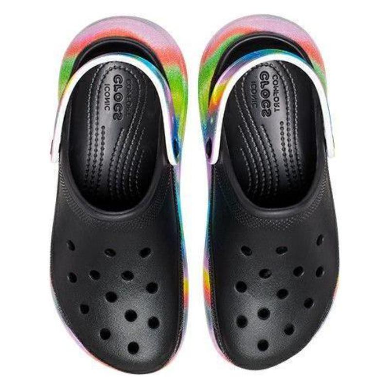 Crocs Classic Crush Spray Dye Clog Unisex  Black